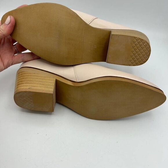 L'intervalle 37 US Size 6.5 / 7 Slip-On Tan Blush Pink Boots 2 1/4" Heel Booties - Picture 8 of 9